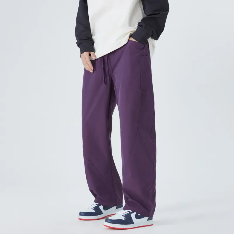 ZWWWZ Casual Pants Unisex Gray Green-14