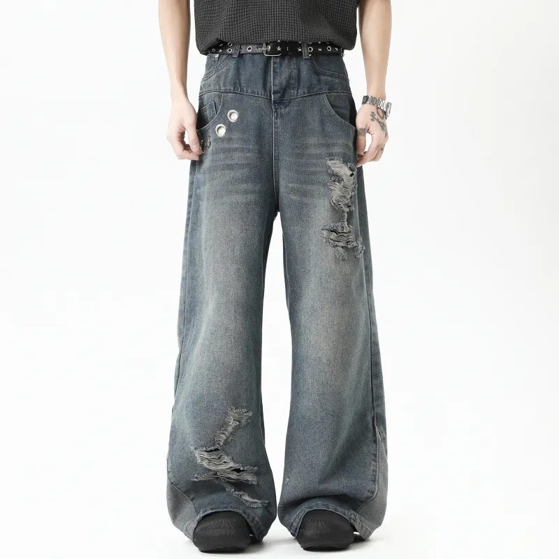 ZWWWZ Jeans Unisex Vintage Blue-1