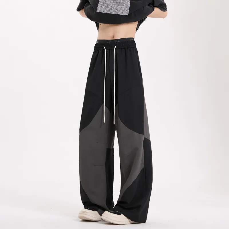 ZWWWZ Casual Pants Unisex Black-3