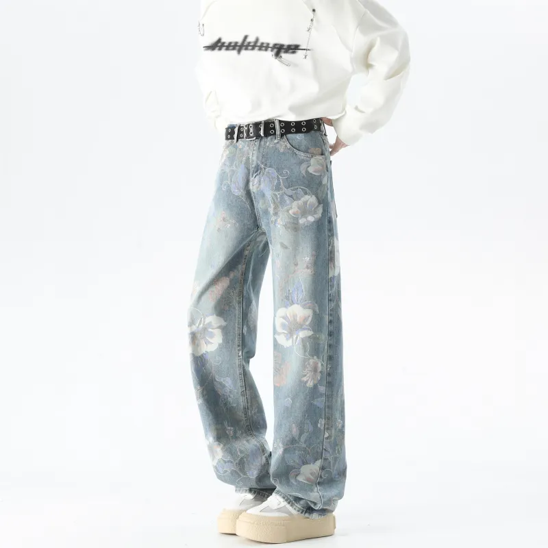 ZWWWZ Jeans Unisex Light Blue-4