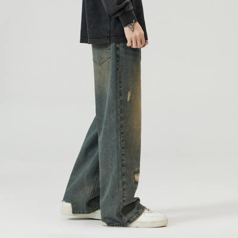 ZWWWZ Jeans Unisex Vintage Blue-4