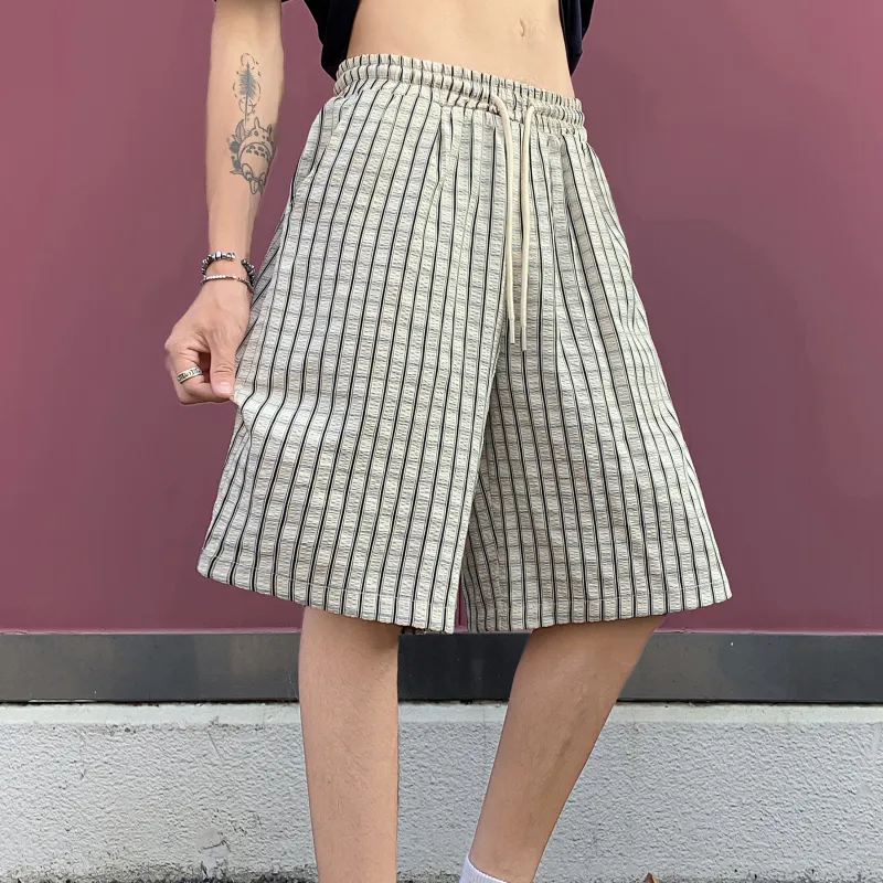 ZWWWZ Casual Shorts Unisex Khaki-2