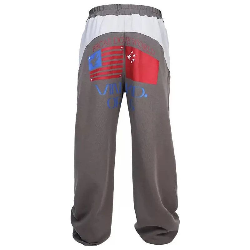VINKID ORGANIZATION Knitted Sweatpants Unisex Gray-1