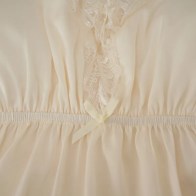 Top Melon Nightgown Women's Cream Apricot-1