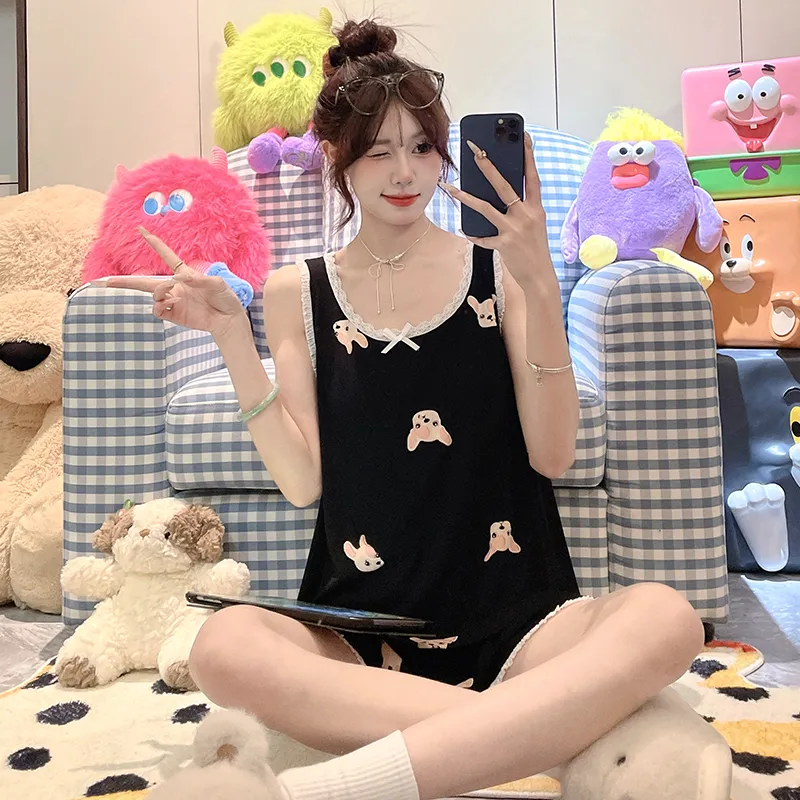 Top Melon Pajama Set Women's Image Color-2