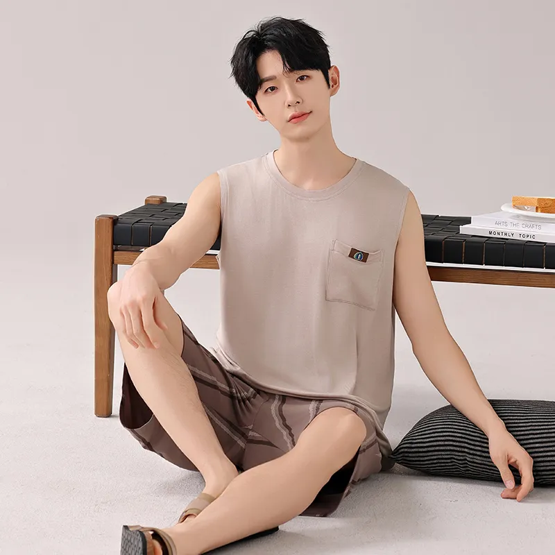 Top Melon Men Pajama Sets-4