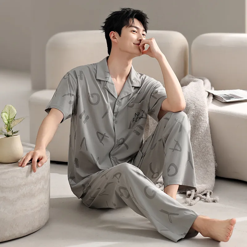 Top Melon Men Pajama Sets-4