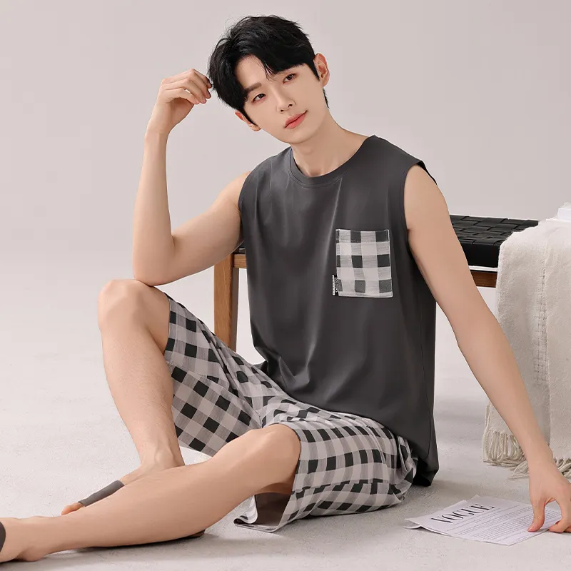 Top Melon Men Pajama Sets-7