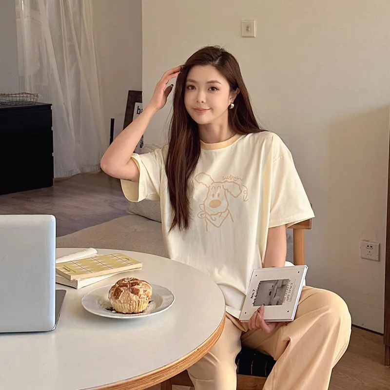 Top Melon Pajama Set Women's Image Color-2