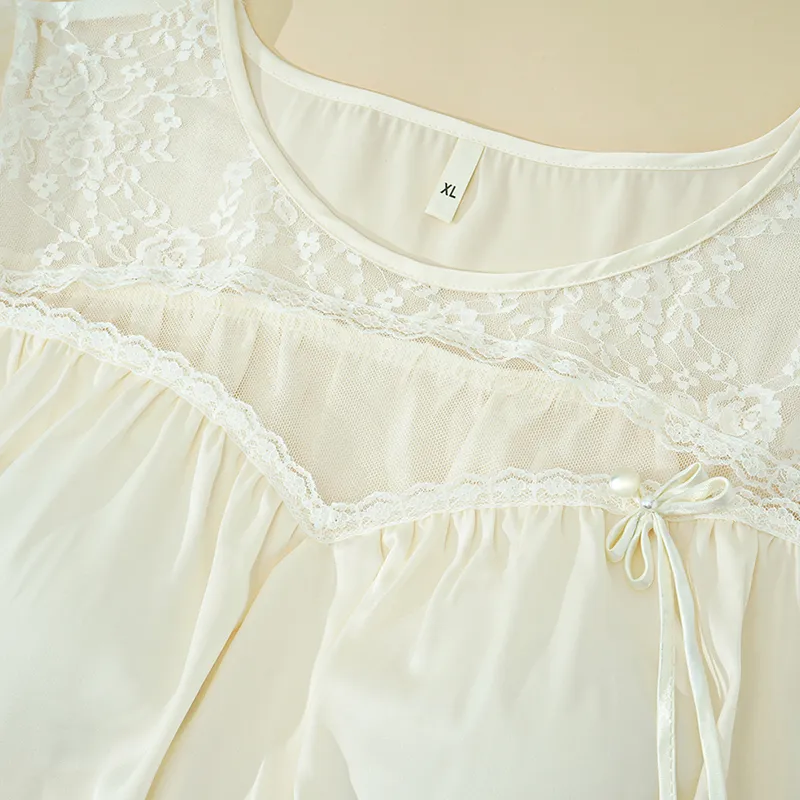 Top Melon Nightgown Women's Cream Apricot-3
