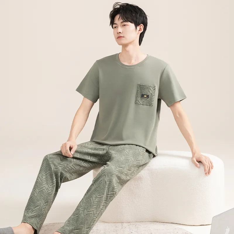 Top Melon Men Pajama Sets-3