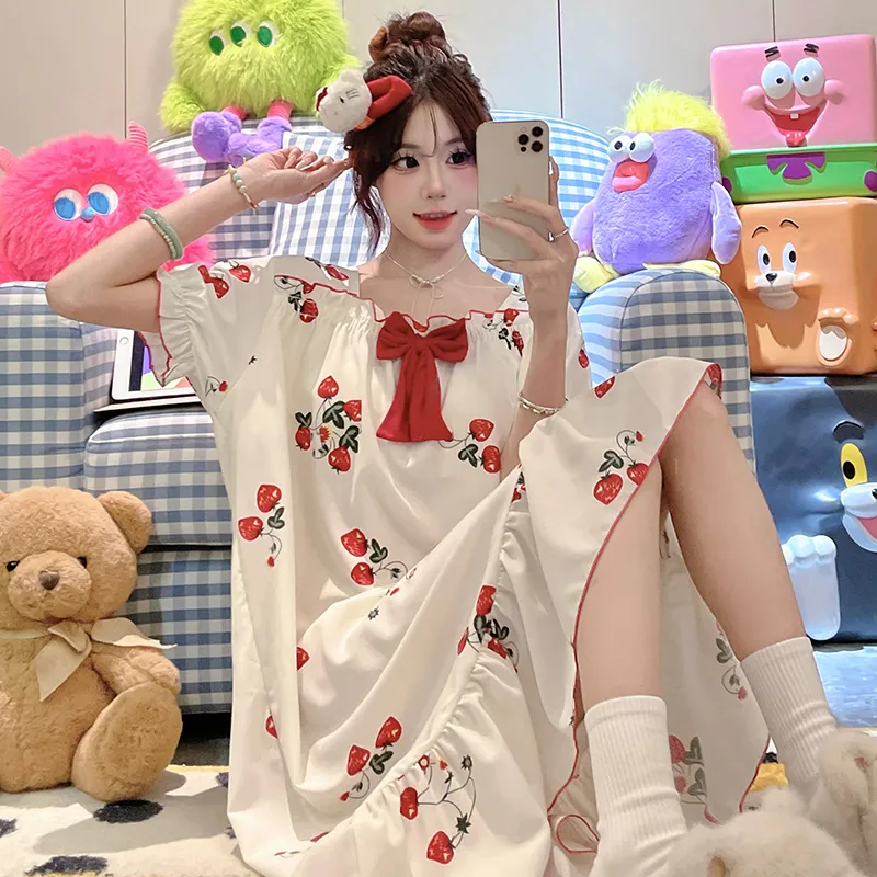 Top Melon Nightgown Women's Image Color-3