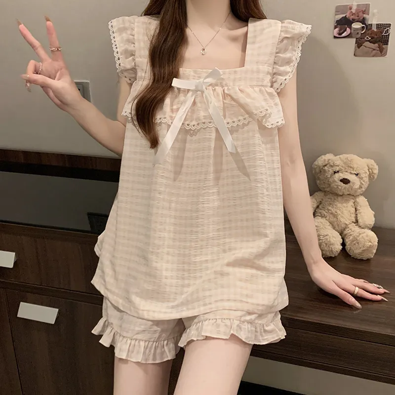 Top Melon Pajama Set Women's Image Color-2