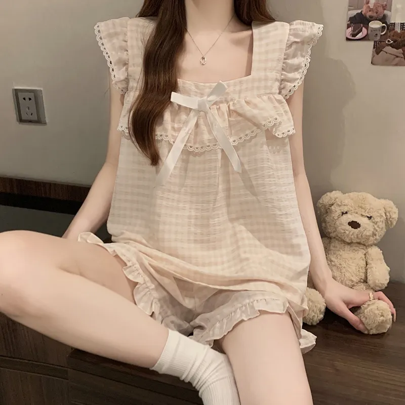 Top Melon Pajama Set Women's Image Color-3