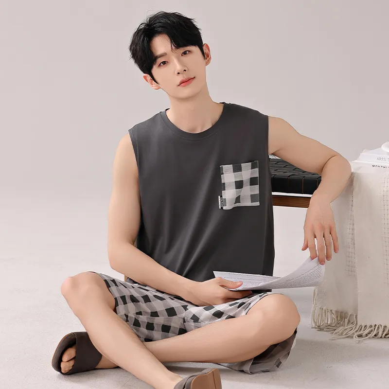 Top Melon Men Pajama Sets-6