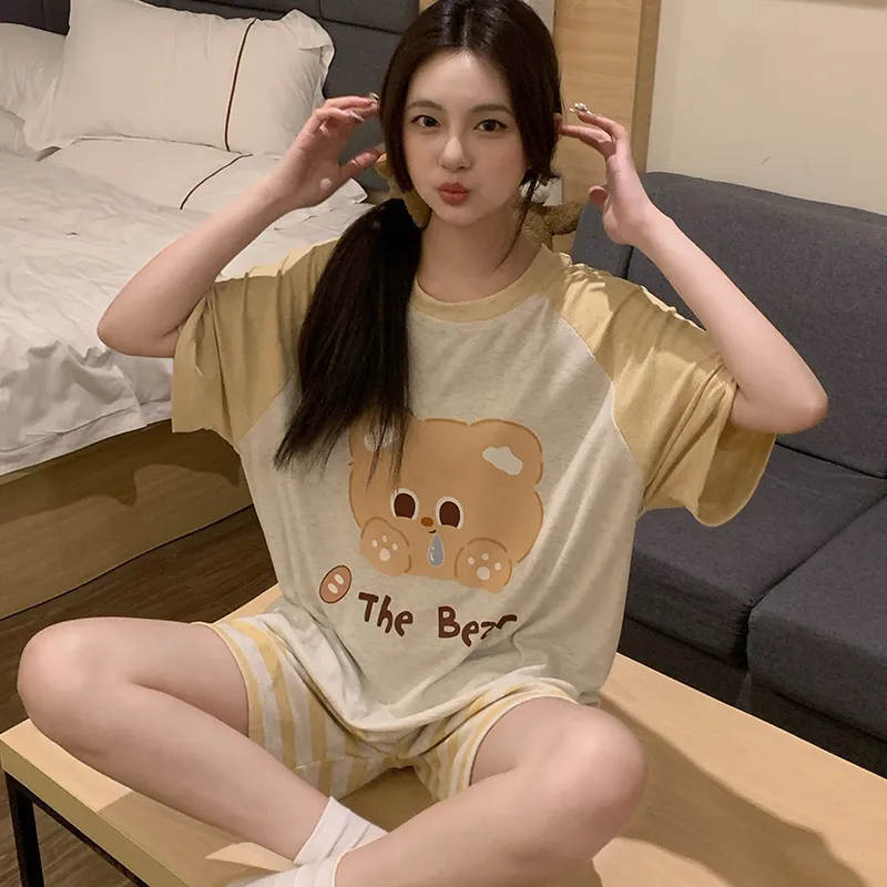 Top Melon Pajama Set Women's Image Color-2