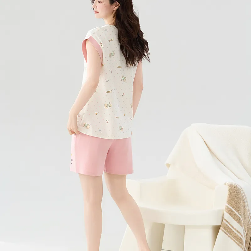 Top Melon Pajama Set Women's Image Color-4