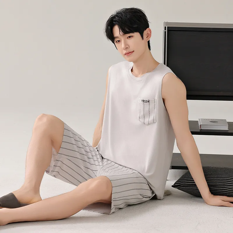 Top Melon Men Pajama Sets-7