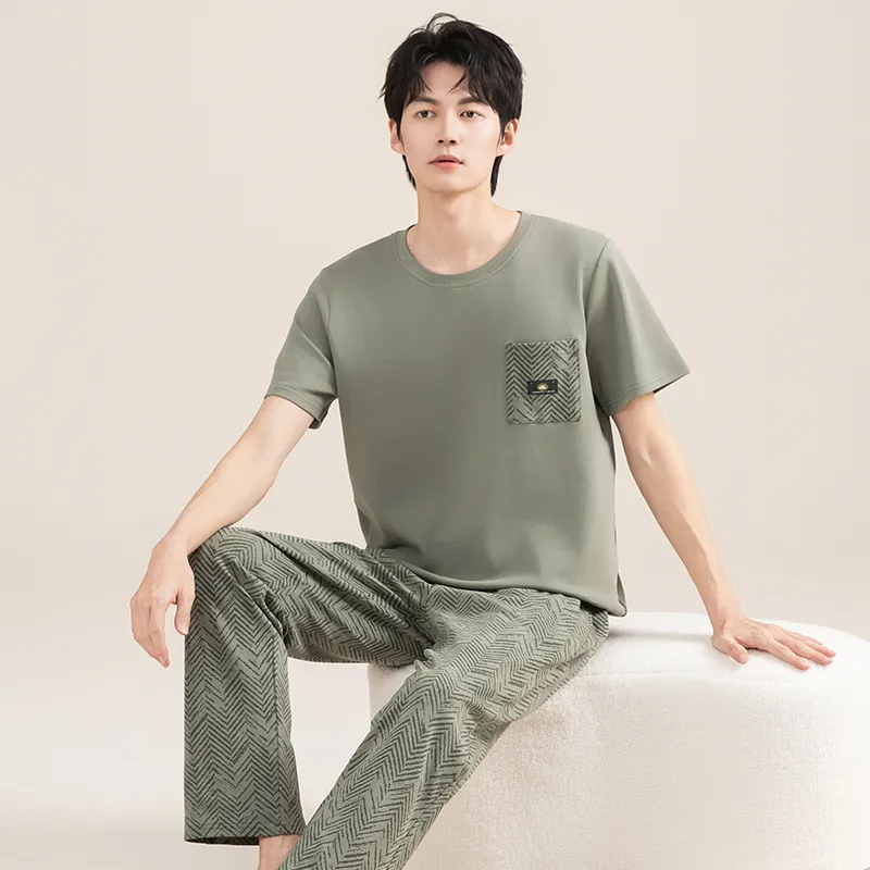 Top Melon Men Pajama Sets-4