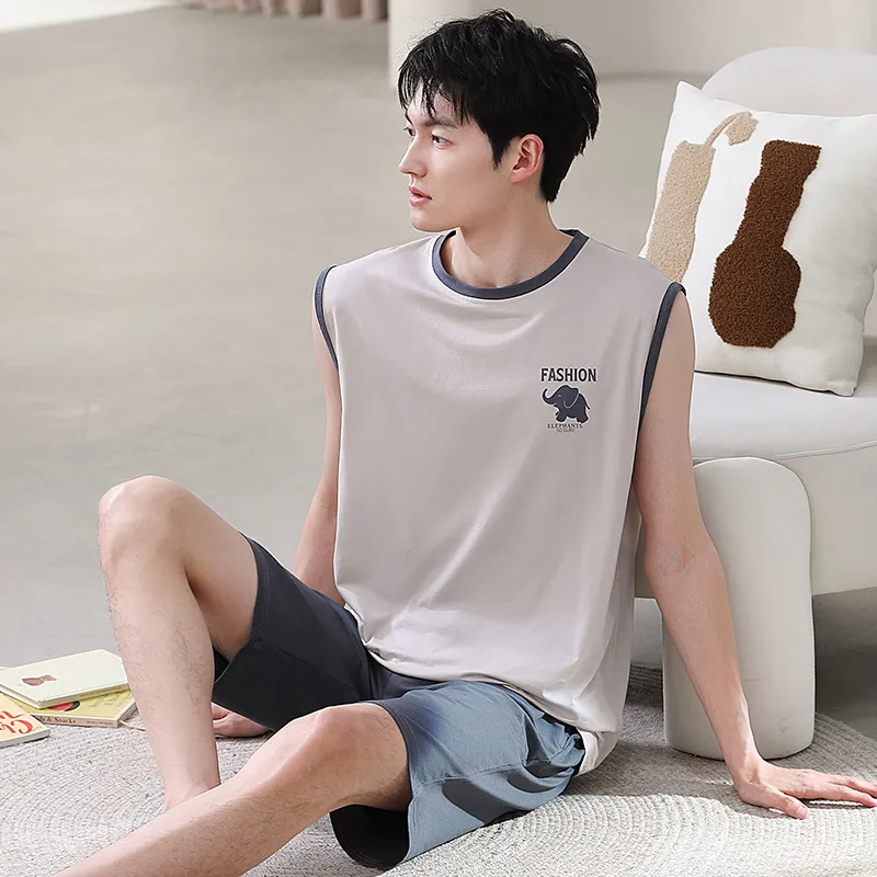 Top Melon Men Pajama Sets-7