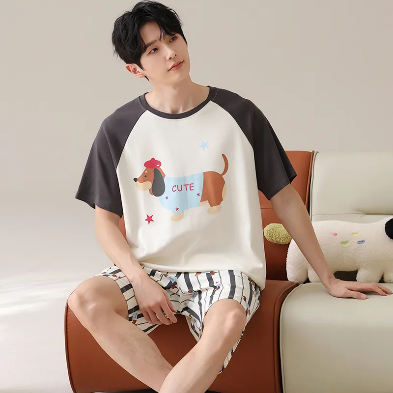 Top Melon Men Pajama Sets-5