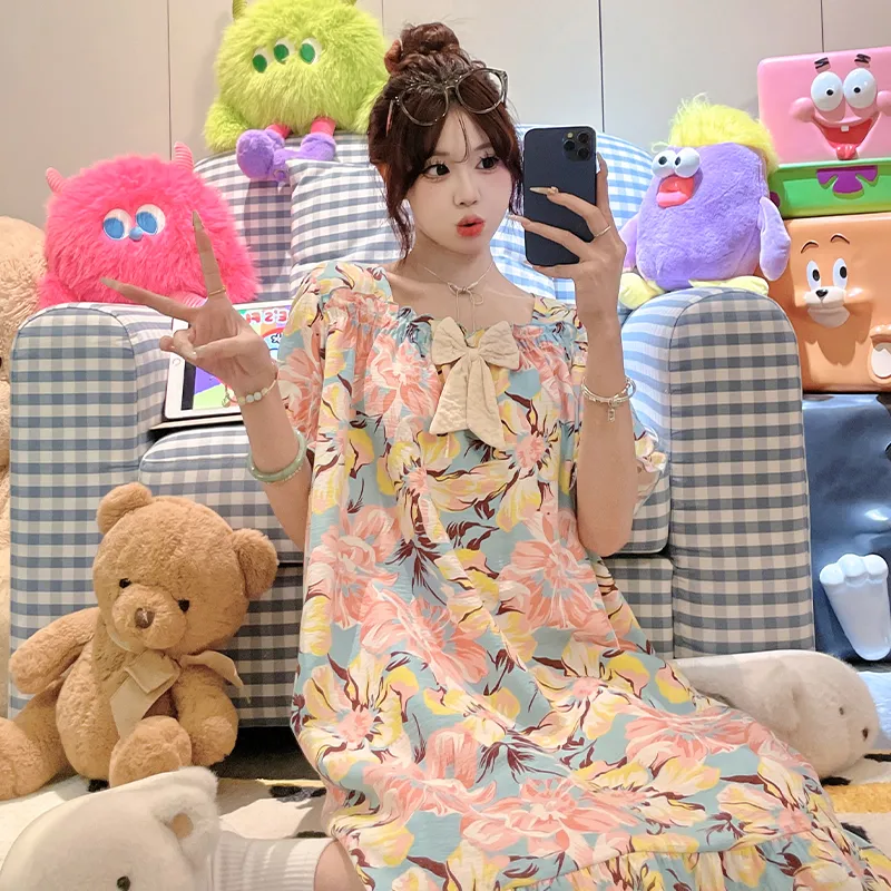 Top Melon Nightgown Women's Image Color-2