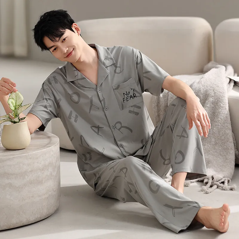 Top Melon Men Pajama Sets-5