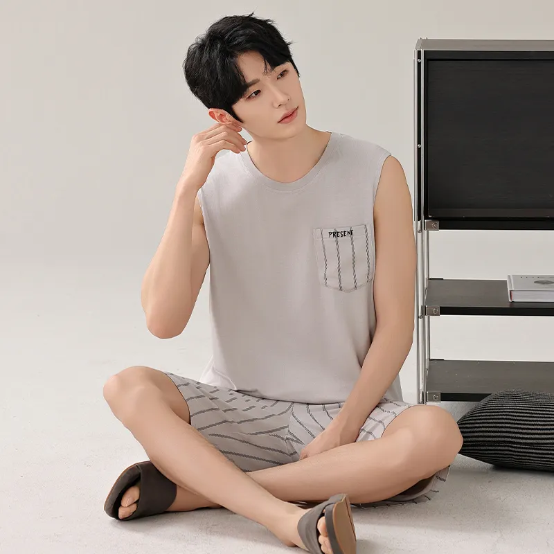 Top Melon Men Pajama Sets-5