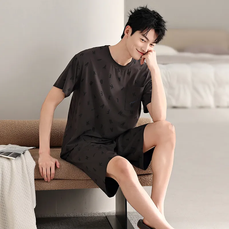 Top Melon Men Pajama Sets-4
