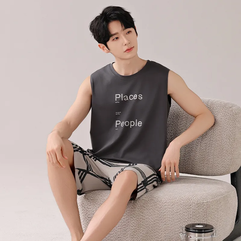 Top Melon Men Pajama Sets-3