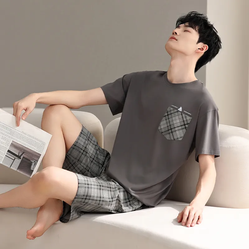 Top Melon Men Pajama Sets-7