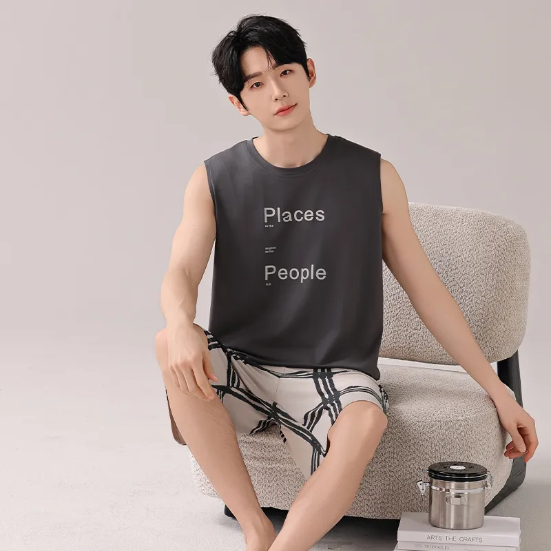 Top Melon Men Pajama Sets-6