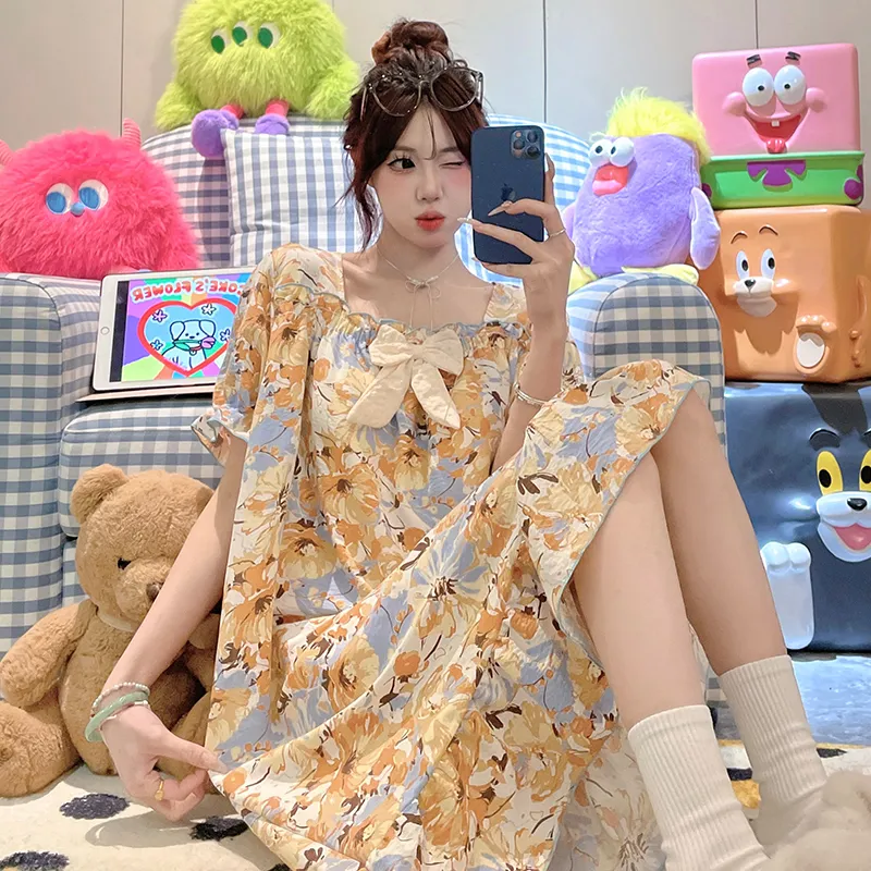 Top Melon Nightgown Women's Image Color-3