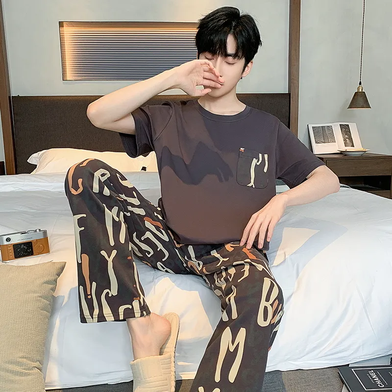 Top Melon Men Pajama Sets-4