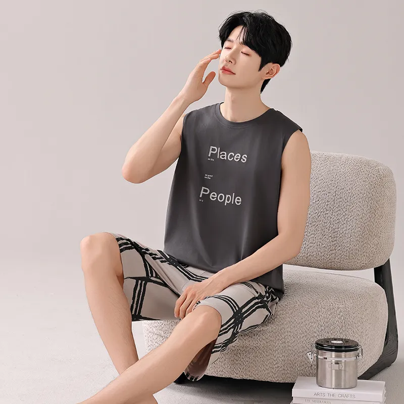 Top Melon Men Pajama Sets-7