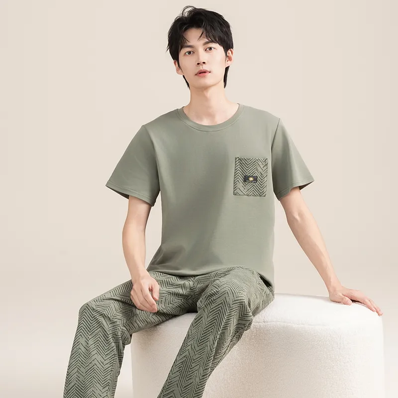 Top Melon Men Pajama Sets-5