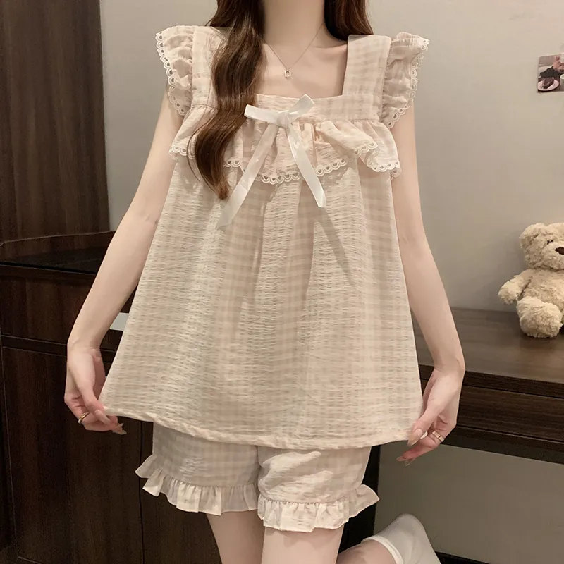 Top Melon Pajama Set Women's Image Color-1