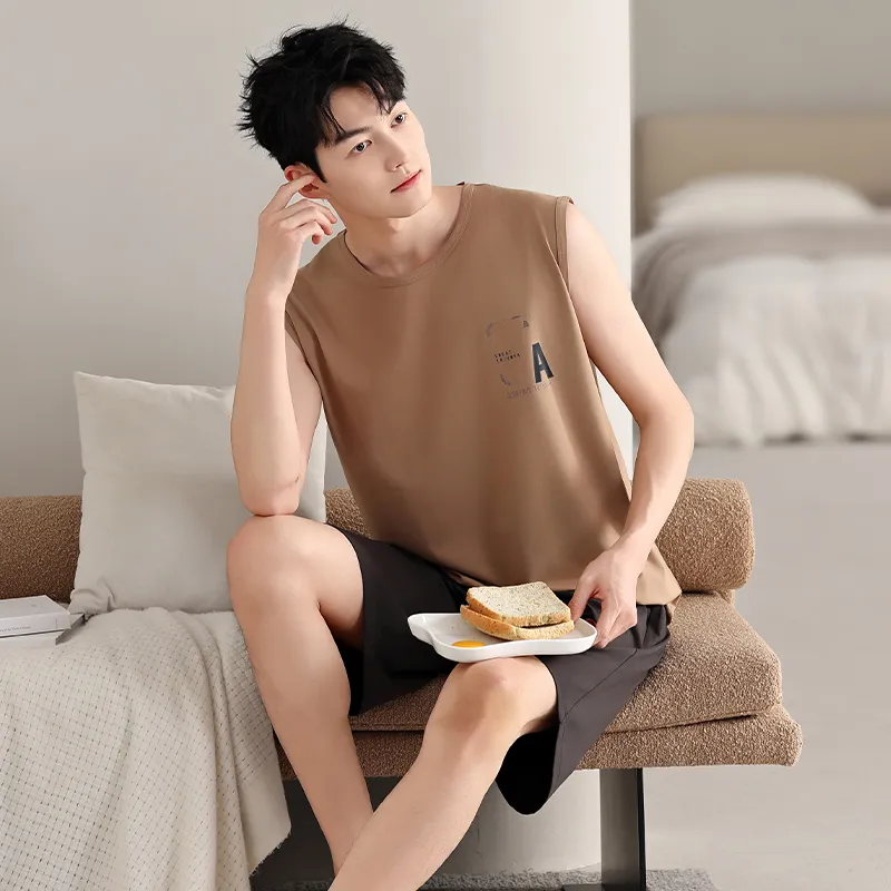 Top Melon Men Pajama Sets-7