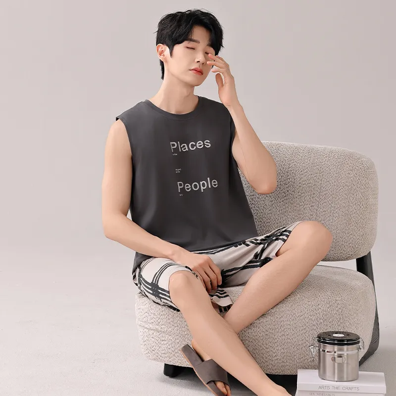 Top Melon Men Pajama Sets-1