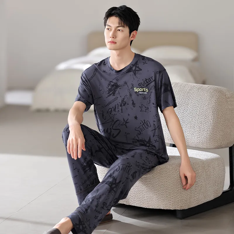Top Melon Men Pajama Sets-5