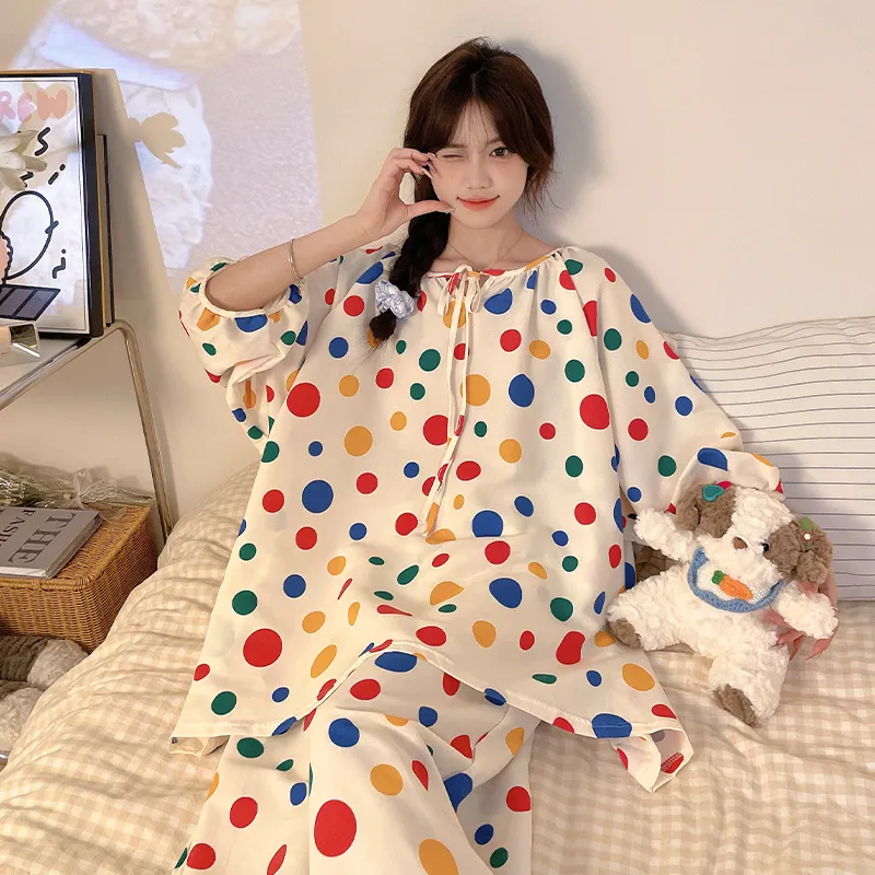 Top Melon Pajama Set Women's Image Color-2