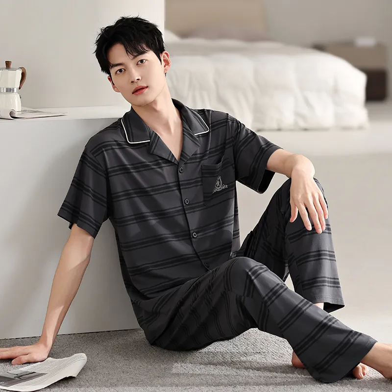 Top Melon Men Pajama Sets-4
