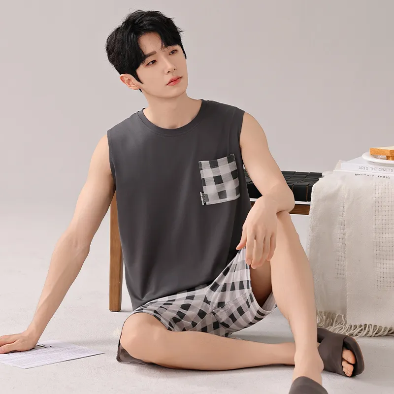 Top Melon Men Pajama Sets-5