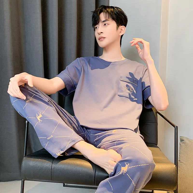 Top Melon Men Pajama Sets-5