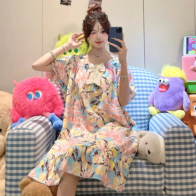 Top Melon Nightgown Women's Image Color-4