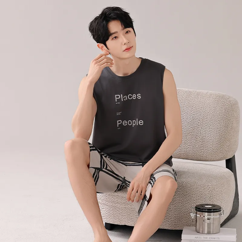 Top Melon Men Pajama Sets-5