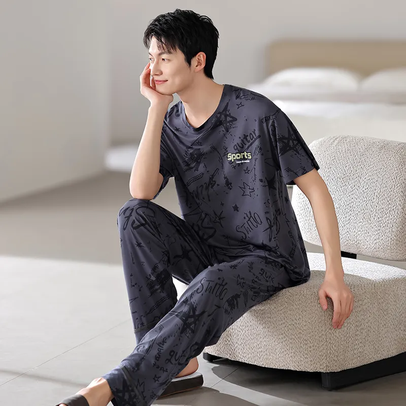 Top Melon Men Pajama Sets-4