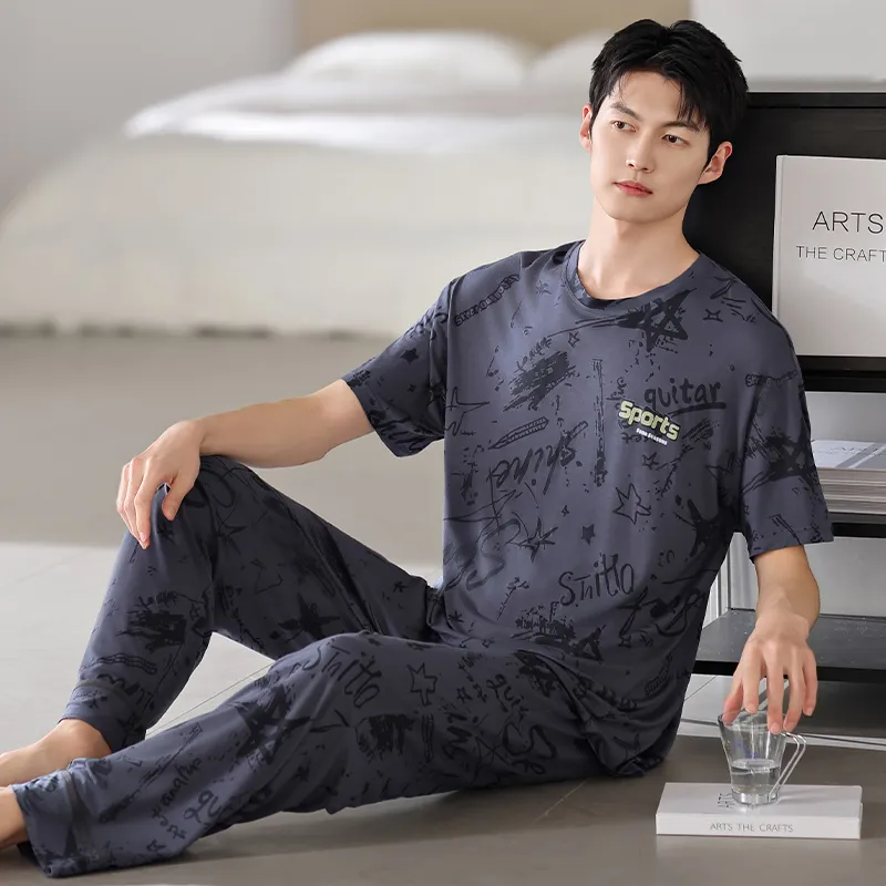 Top Melon Men Pajama Sets-6