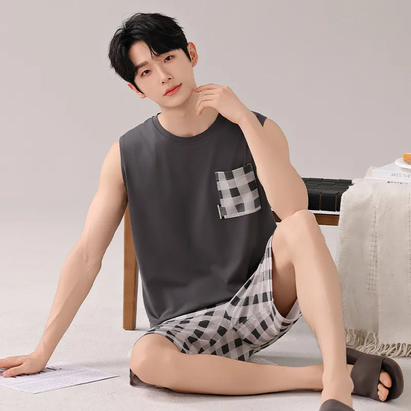 Top Melon Men Pajama Sets-4