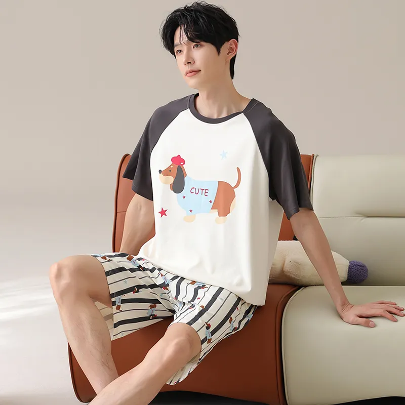 Top Melon Men Pajama Sets-4
